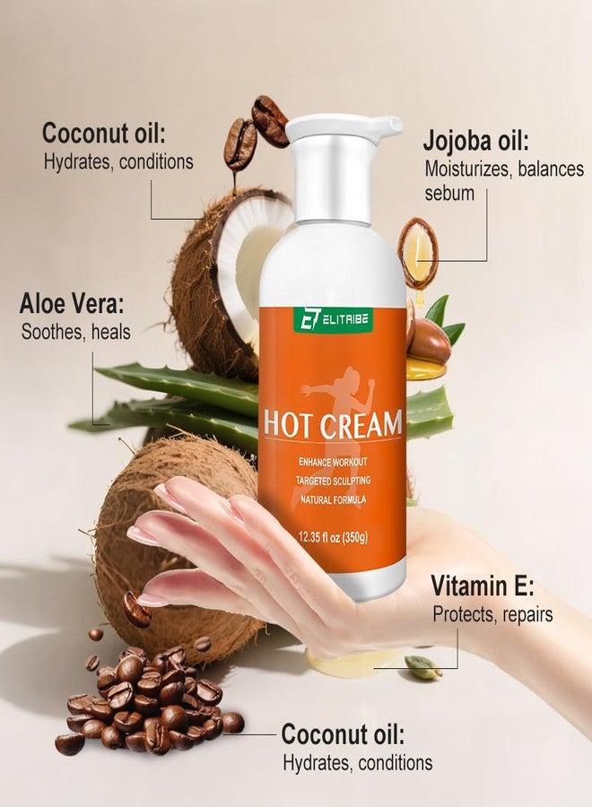 Elitribe Hot Cream Sweat Enhancer Lotion for Women and Men and Body Sculpting Cellulite Workout Ultra Moisturizing and Invigorating Body Firming Cream with Natural Oils - 12.34 Fluid Ounce - Image 3